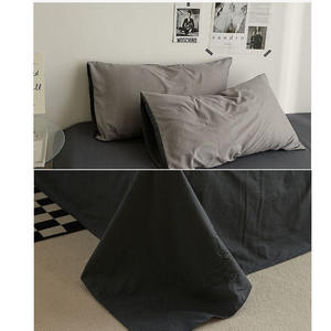 Set di Biancheria da Letto di Alta Qualità Stile Ins in Cotone Lavabile Tinta Unita Morbido e Caldo con Finitura Spazzolata 4 Pezzi Copripiumino e Lenzuola - Product Image 4