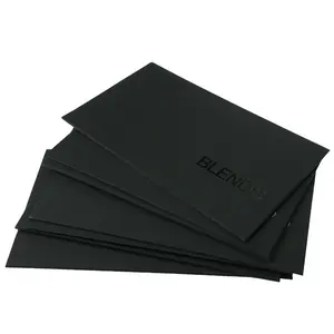 Empresa de papel Mancha UV Soft Touch Preto Imprimir Cartões de Visita