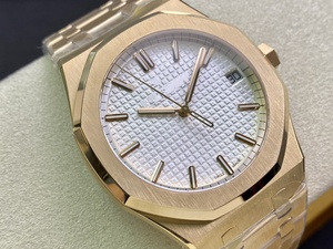 Montre mécanique de luxe de qualité supérieure, étanche, 41 mm, mouvement ETA 4302 de l'usine ZF, 15500, saphir luminescent, or rose. - Product Image 2