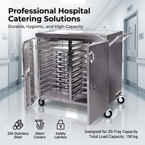 Chariot de service alimentaire isotherme en acier inoxydable pour hôpitaux, cliniques et maisons de retraite - Product Image 1