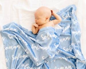 Couverture de Nom de Bébé <span class=keywords><strong>Personnalisée</strong></span> pour Enfant, <span class=keywords><strong>Cadeau</strong></span> d'Anniversaire, Garçons et Filles - Product Image 5