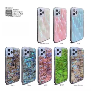 Sản Phẩm Mới Vỏ Ốc Xà Cừ Thật Ốp Lưng Điện Thoại Di Động Epoxy TPU + PC Cho <span class=keywords><strong>Iphone</strong></span> 13 Pro Max 12 11 8Plus - Product Image 1