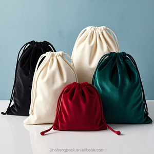 Bolsa Pequeña de Terciopelo Rojo de Alta Gama, Personalizada con Logotipo Impreso, a Granel, a Prueba de Polvo, para Guardar Joyas y Cosméticos de Viaje - Product Image 3