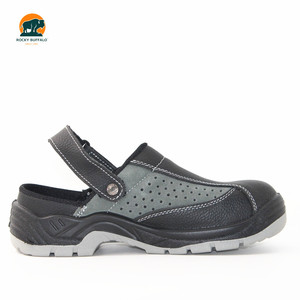 Pantofole di Sicurezza Rocky Buffalo, Calzature <span class=keywords><strong>da</strong></span> <span class=keywords><strong>Lavoro</strong></span> Antiscivolo di Alta Qualità, Tomaia in Pelle Nera Goffrata, Fodera in Rete - Product Image 5