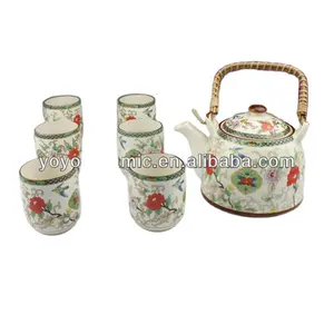 Chinese style classic floral style gift wholesale tea pot tea cup supplier ceramic Kung Fu tea set