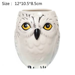 Harry <span class=keywords><strong>Hedwig</strong></span> <span class=keywords><strong>Chouette</strong></span> Tasse en céramique sculptée en 3D Cartoon Grande tasse à café pour expresso - Product Image 4
