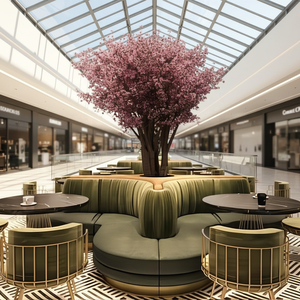 Ensemble de mobilier de restaurant moderne de luxe léger, canapé en velours, table et chaises de café pour restaurants et bars - Product Image 6