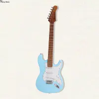 गर्म बेच चीनी इलेक्ट्रॉनिक संगीत साधन नीले इलेक्ट्रिक गिटार.