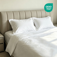 Juego de Ropa de Cama de Hotel de Microfibra de Gamuza de 140GSM, 4 Piezas, Duradero y Suave, para Compradores de Ropa de Cama para Hostelería