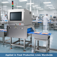 Système d'inspection aux rayons X en acier inoxydable haute précision JZXR 500D, protection IP65, détection 0,4 mm pour l'emballage alimentaire et pharmaceutique, 210W