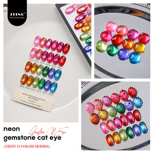 เจลทาเล็บแมวตาแมวสีนีออน JTING ขายส่ง ชุด 12 สี ปราศจากสาร HEMA&TPO พร้อมกลิตเตอร์แม่เหล็ก รับผลิตแบรนด์ส่วนตัว - Product Image 3