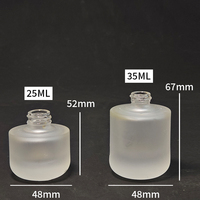 Flacon compte-gouttes rond élégant de 20/30 ml en verre dépoli marron avec base épaisse, flacon cosmétique avec emballage personnalisé pour les cheveux et les huiles essentielles