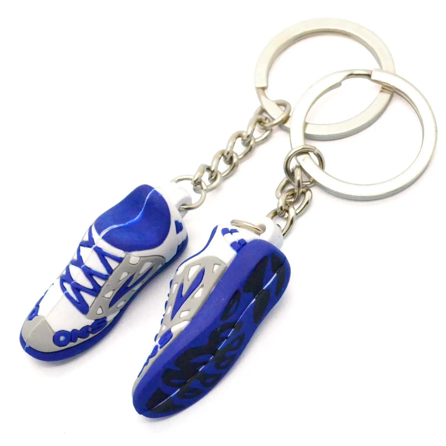 พวงกุญแจรองเท้า3D ยางพวงกุญแจพลาสติกสำหรับโปรโมชั่นผลิตจากยางพวงกุญแจออกแบบได้ตามต้องการ