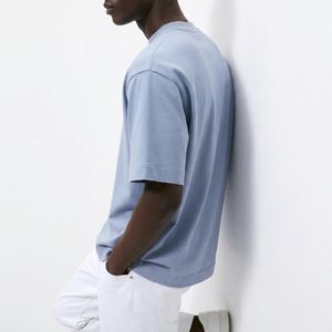 T-shirt en coton lourd de haute qualité 100% coton, impression personnalisée du logo, graphique surdimensionné, uni - Product Image 2