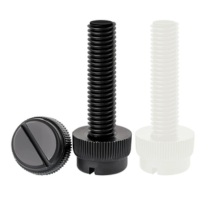 Vis en nylon noir M3 - M10 Boulons en plastique noir PA66 Vis noire 4-40X1/8 Vis moletée fendue transparente - Product Image 1