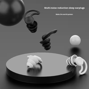 أنثريف 3 طبقات مضادة للضوضاء للسباحة لتقليل الماء من السيليكون ، سدادات أذن للنوم قابلة لإعادة الاستخدام لحماية السمع وحجب الصوت - Product Image 2