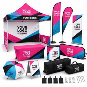 Matériel pour stand d'événement sportif avec tente publicitaire, fanions, panneau d'affichage, bracelets et éventails, tente d'événement - Product Image 3