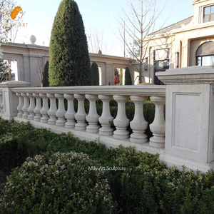 <span class=keywords><strong>Piliers</strong></span> <span class=keywords><strong>de</strong></span> balustrade en marbre naturel MILY, style romain, pour jardin et villa, en vente - Product Image 2
