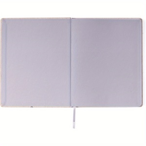 Grande couverture en lin rigide Journal d'écriture 256 pages crème lignées Ruban signet Lay Flat Desk Size Lined Notebook - Product Image 4