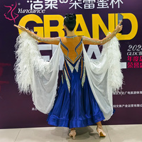 B-23213 personnalisé nouvelle robe de danse de salon Standard international robes de danse de salon de haute qualité en soie perlée à vendre