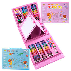 Kit de dibujo de arte para niños, crayones Pastel al óleo, conjunto de pintura de acuarela, juguetes, regalos, 208 Uds., gran oferta - Product Image 4