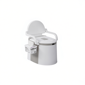 Inodoro portátil para viajes al aire libre, para acampar, hacer senderismo, pescar, con asiento y soporte para pañuelos, diseño minimalista, construcción de plástico - Product Image 1