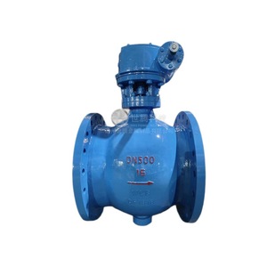 Vanne à bille à passage intégral à étanchéité rigide électrique en acier moulé PQ340H-16C, manuelle, à turbine, montage latéral excentrique pour eau et gaz, OEM - Product Image 1