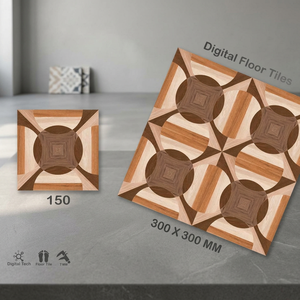 Carreaux de sol numériques 3D en porcelaine Vistaar 30x30, antidérapants, résistants aux acides, antibactériens, en céramique émaillée brillante pour salle de bain - Product Image 4