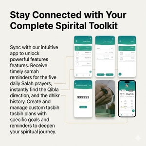 Equantu NUEVO Producto Anillo Zikr 5 en 1 con Contador Inteligente para Musulmanes, Recordatorio por Vibración, Contador Digital, Anillo Tasbeeh - Product Image 3