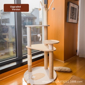 Groothandel Geïntegreerde Grote Kattenklimrek Houten Kattenboom met Springplatform Kattentoren - Product Image 5