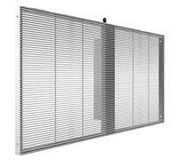 Açık kapalı cam P3.91-P7.81 şeffaf Led Film ekran şeffaf paneller Led şerit ekran