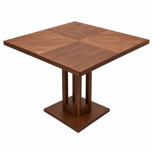 Mesa de Comedor Cuadrada Compacta y Elegante, Completamente de Madera Maciza, Superficie Lisa y Plana, Mesa Pequeña para Comidas con Compartimento de Almacenamiento Debajo - Product Image 1
