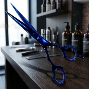 Kit d'outils de toilettage pour animaux de compagnie, ciseaux de coupe pour poils de chat et de chien, revêtement couleur plasma titane bleu, garantie, vente rapide - Product Image 5