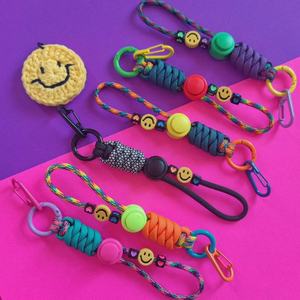 Wholesale Nylon Braided Lanyards Car Key Chains Charm DIY Rope Keychain Accessories Elegant and Durable Rope Braided Lanyard