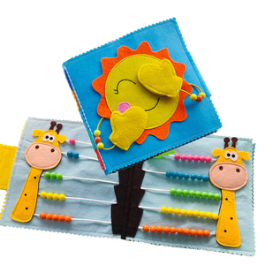 Libro di lavoro sensoriale all'ingrosso per i più piccoli regalo di compleanno del bambino; Montessori ispirato a fatto del libro tranquillo del bambino <span class=keywords><strong>autistico</strong></span> in feltro - Product Image 1