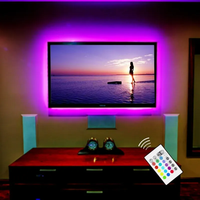 Vente en gros de bande lumineuse LED intelligente flexible avec télécommande et application, 2835 Rgb, 1M 2M 3M 4M 5M, éclairage de fond d'écran de bureau
