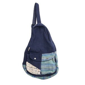 Mochila Bandolera de Algodón Hecha a Mano, Multiusos, Color Natural, Bolsa de Cáñamo, Estilo Bohemio Étnico, Sostenible y Ecológico - Product Image 1