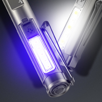 Kualitas tinggi 3 sumber cahaya pena Mini lampu Built-in baterai tipe-c multifungsi pena medis senter skala senter luar ruangan