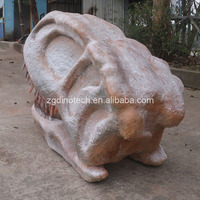 Réplique de crâne de dinosaure grandeur nature faite à la main pour musée de dinosaures ou exposition de fossile de tête de Yangchuanosaurus en fibre de verre