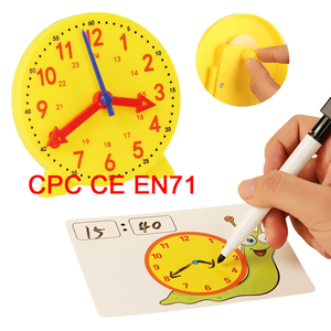Cpc CE EN71 Montessori đồng hồ bằng gỗ học tập đồ chơi cho trẻ mới biết đi mùa tháng ngày trong tuần Thời gian nói giáo dục vui vẻ - Product Image 1