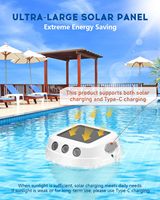 Aktualisierte Version Drahtloses Digitales Pool-Thermometer und Empfänger-Set mit Leicht Ablesbarem Display und Schwimmendem Design