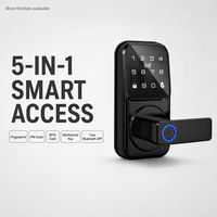Serrure de porte intelligente avec clavier, empreinte digitale, mot de passe, carte, verrouillage automatique, sans clé, pour maison, porte en bois ou en acier