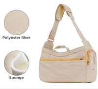 Sac de transport pour chien et chat, classique, luxueux, respirant, en maille, souple, portable, durable, avec fermeture à bouton - Marque OEM