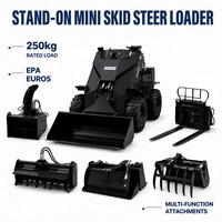 Mini-Kompaktlader S490 Radlader 0,1m³ Schaufel 350kg Maximallast 4,5kN Bremskraft für Hof- und Baustelleneinsatz
