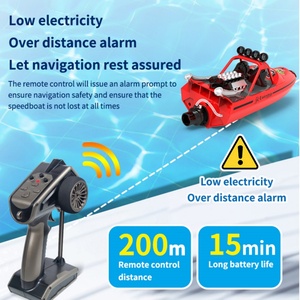 Bateau télécommandé miniature SJY-TX725 2.4G, bateau à grande vitesse 20 km/h, étanche, avec piles incluses, jouet d'été - Product Image 5