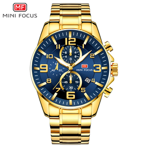 MINI FOCUS Vente directe d'usine <span class=keywords><strong>Nouveauté</strong></span> Horloge classique <span class=keywords><strong>Montre</strong></span> à quartz multifonction avec logo personnalisé pour hommes Bracelet en acier inoxydable MF0278G - Product Image 5
