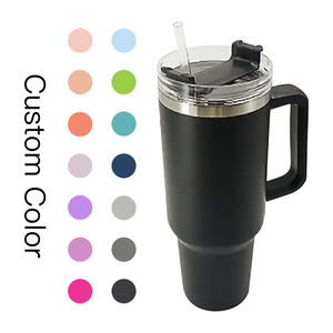 Gobelet isotherme à double paroi en acier inoxydable de 40 oz, revêtement en poudre noir, blanc, arc-en-ciel holographique, plaqué LED, entrepôt américain - Product Image 3