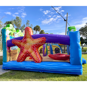 <span class=keywords><strong>Maison</strong></span> de rebond gonflable commerciale enfants thème océan videur inflables fête aire de jeux combo pulls rebondissants château pour locations - Product Image 3