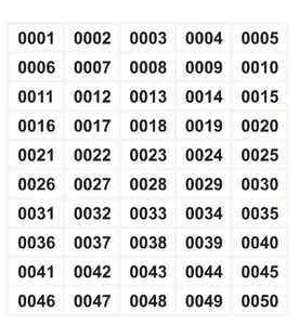 定制不干胶哑银龙棒1-10000防水卷号标签