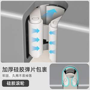 Support mural pour balai Sulij en acier inoxydable, clip multifonctionnel avec crochets pour rangement domestique et salle de bain - Product Image 3